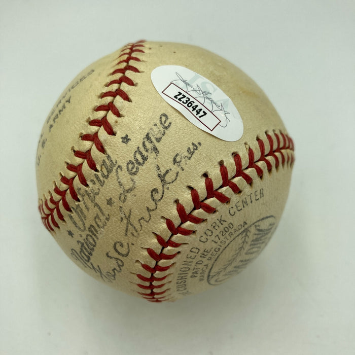 Joe Dimaggio Signed 1944 World War 2 Official National League Baseball JSA COA