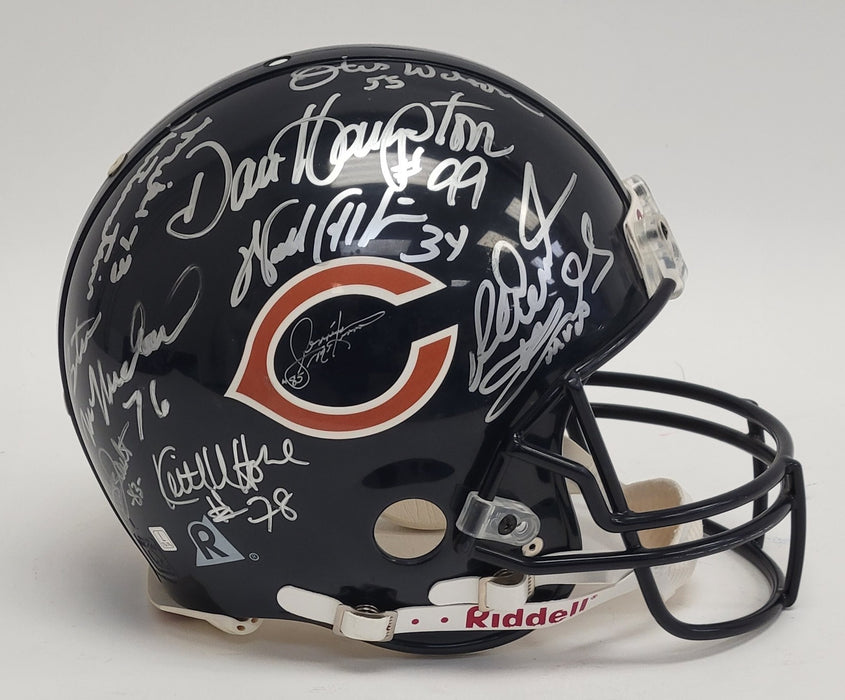 1985 Chicago Bears Super Bowl Champs Team Signed Helmet Walter Payton JSA COA
