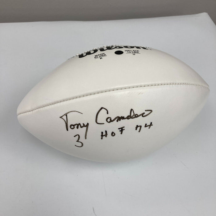 Tony Canadeo "HOF 1974, #3" Signed Wilson NFL Football JSA COA RARE