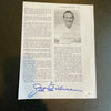 Sid Gillman Signed Autographed Jewish Athletes Photo With JSA COA