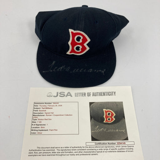 Ted Williams Signed Boston Red Sox Authentic Game Model Hat JSA COA