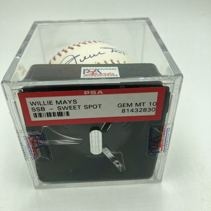 Willie Mays Signed Major League Baseball PSA DNA Graded 10 GEM MINT
