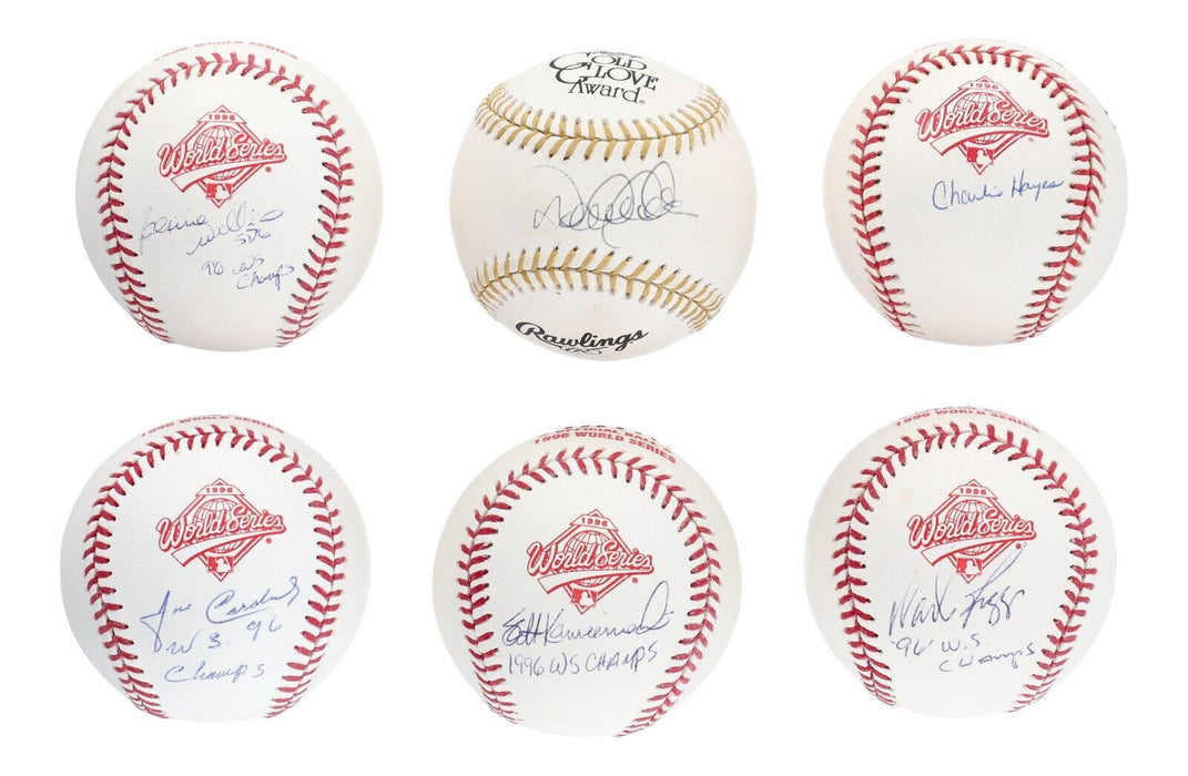 1996 New York Yankees WS Champs Team Signed Baseball Collection 54 Balls JSA COA
