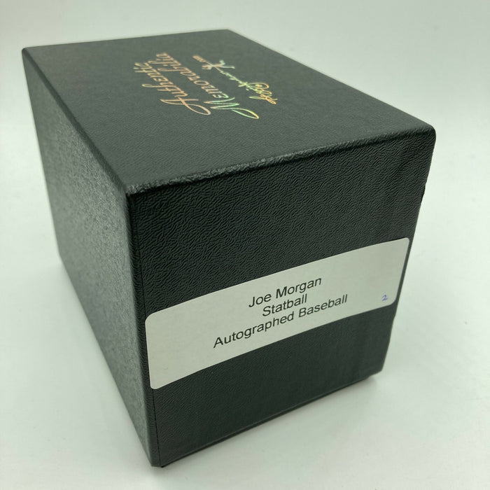 Joe Morgan Signed Heavily Inscribed Career STAT Baseball Reggie Jackson COA