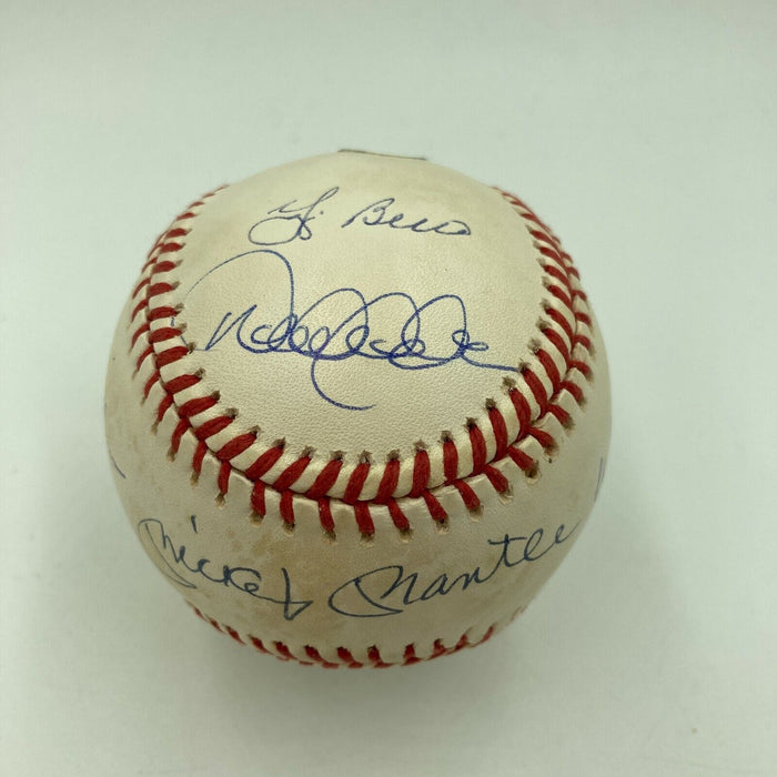 Mickey Mantle Derek Jeter Don Mattingly Yankees Legends Signed Baseball PSA DNA