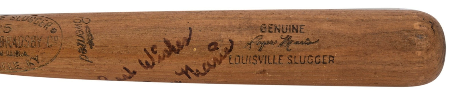 Roger Maris Signed 1964 Game Issued Louisville Slugger Baseball Bat PSA DNA COA