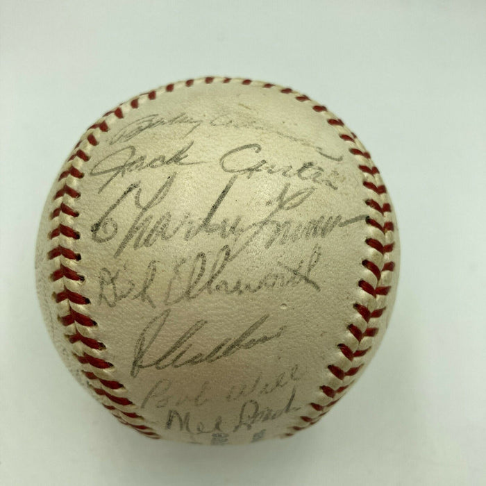 1961 Chicago Cubs Team Signed NL Baseball Ernie Banks Billy Williams JSA COA