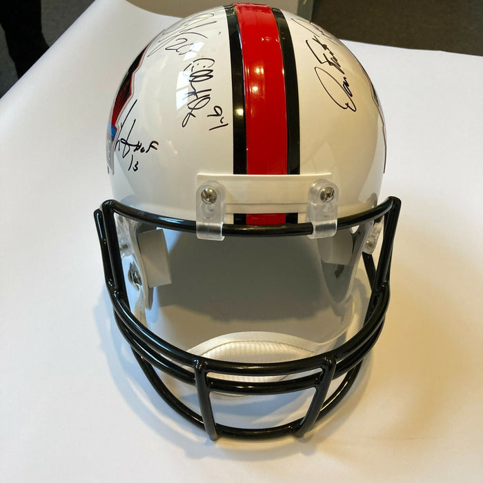 Beautiful Jerome Bettis HOF Multi Signed Full Size Football Helmet 26 Sigs JSA