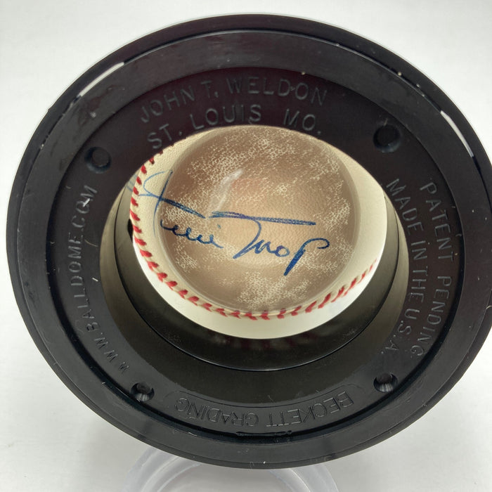 Mickey Mantle Willie Mays Duke Snider Signed Baseball Beckett Graded 9 MINT BGS