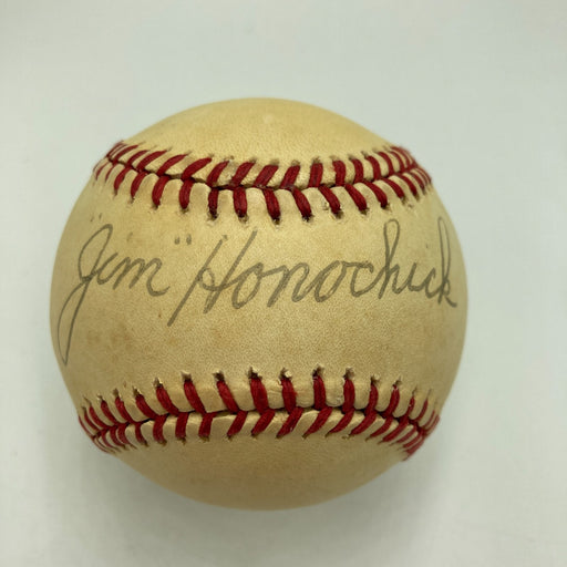 Jim Honochick Umpire Signed American League Baseball JSA COA