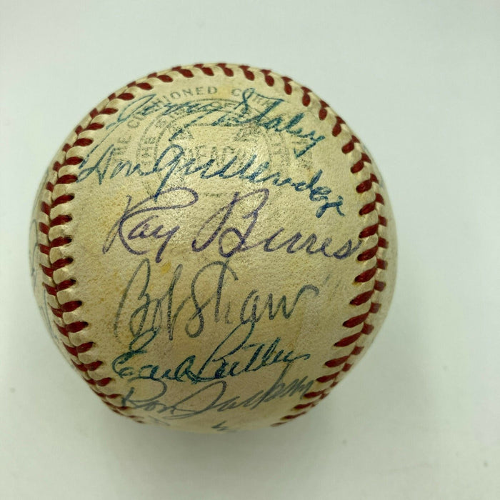 1959 Chicago White Sox AL Champs Team Signed Baseball Nellie Fox JSA COA