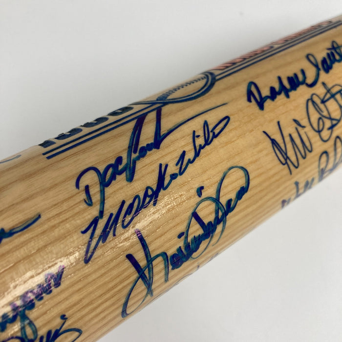 1986 New York Mets World Series Champs Team Signed Bat 39 Sigs Steiner COA