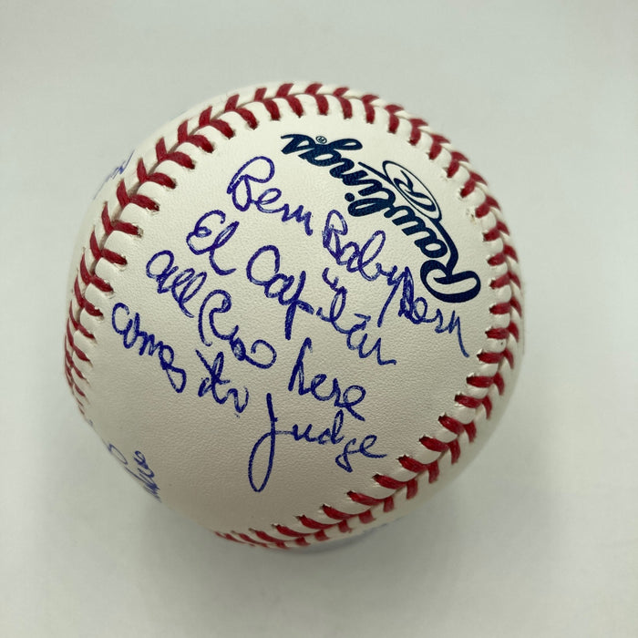 John Sterling Signed Heavily Inscribed STAT Baseball JSA COA RARE!