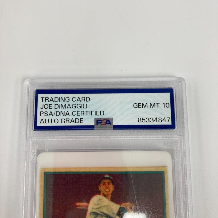 1941 Play Ball Joe Dimaggio Yankee Clipper Signed Porcelain Card PSA 10 GEM MINT