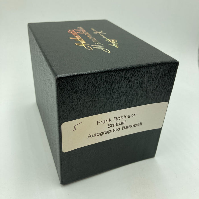 Frank Robinson Signed Heavily Inscribed Career STAT Baseball Reggie Jackson COA