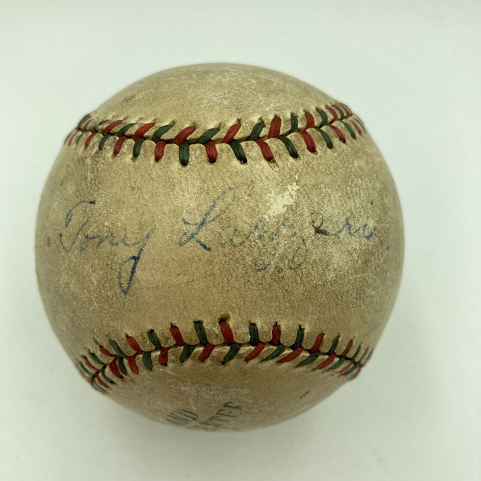 Tony Lazzeri Single Signed Autographed 1920's Baseball With PSA DNA COA