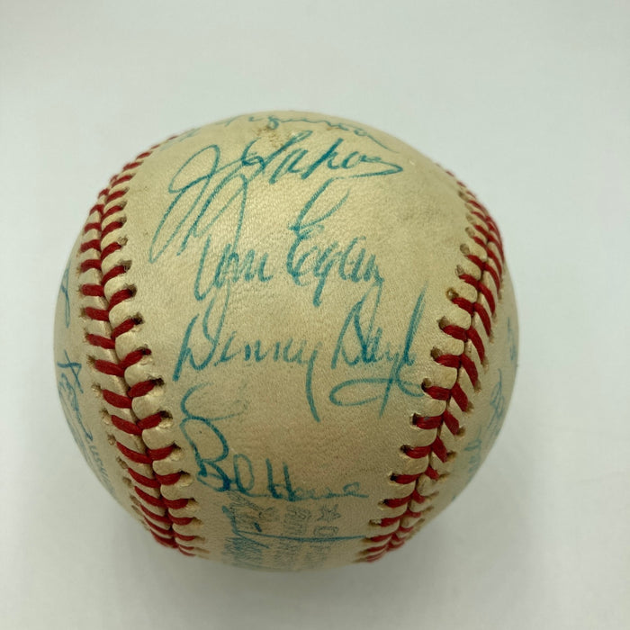 Nolan Ryan 1974 California Angels Team Signed American League Baseball Beckett