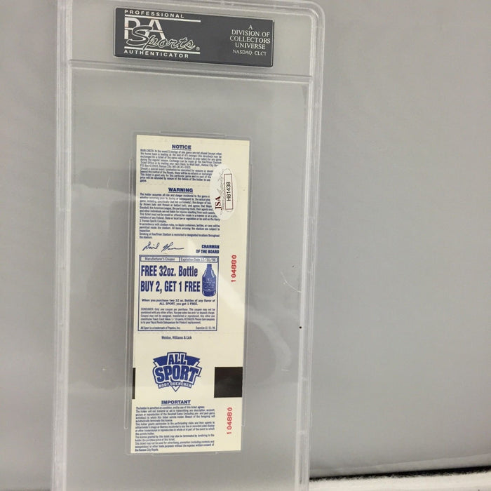 Rare Paul Molitor Signed 3,000 Hit Game Ticket 9-16-1996 PSA DNA Slabbed Auto