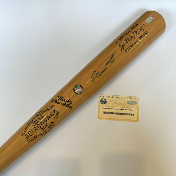 Willie Mays Signed Adirondack Game Model Baseball Bat Steiner COA & PSA DNA