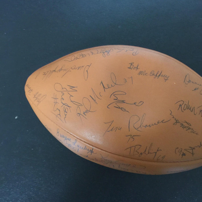 1973 USC Trojans PAC-8 Champions Team Signed Wilson Football 55 Sigs JSA COA