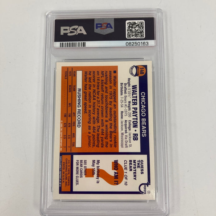 1998 Topps Stars Walter Payton Signed 1976 Rookie RC PSA 9 MINT