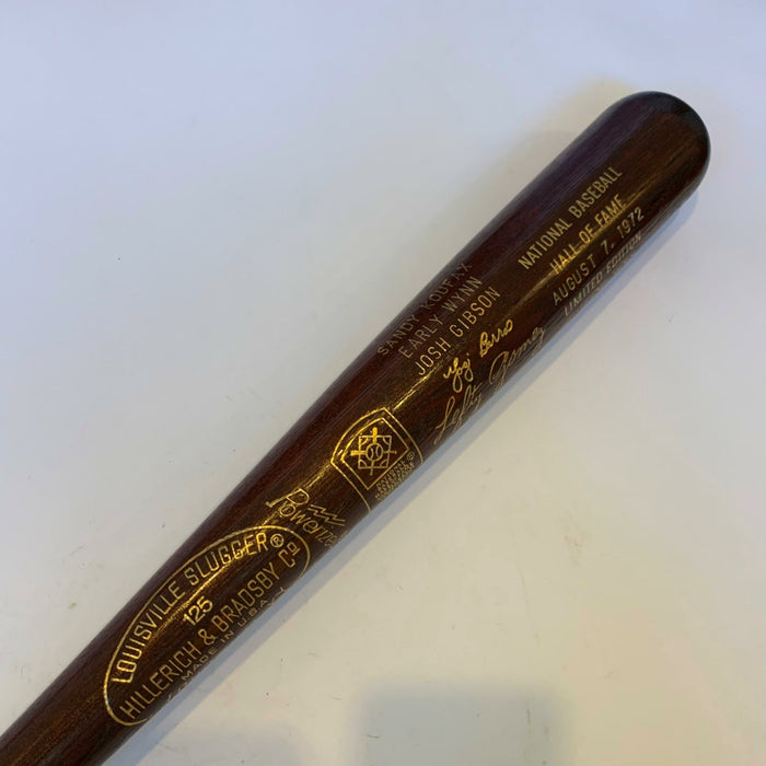 Yogi Berra Early Wynn Buck Leonard 1972 Hall Of Fame Induction Signed Bat JSA