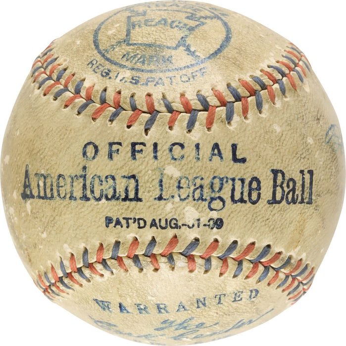 Earliest Known Ty Cobb Single Signed 1912 American League Baseball JSA COA