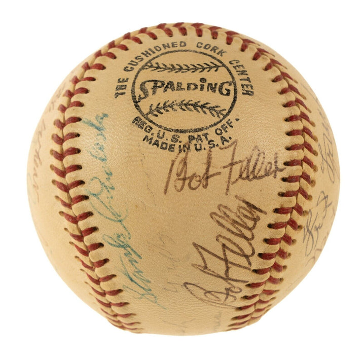 Pie Traynor Lefty Grove 1970's Hall Of Fame Induction Multi Signed Baseball PSA