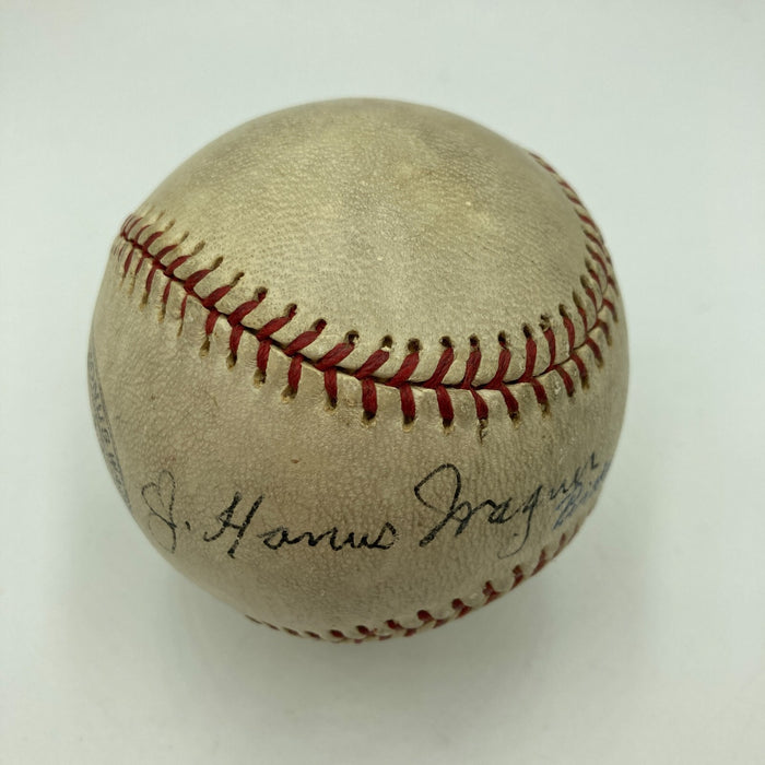 Beautiful Honus Wagner Single Signed Baseball JSA COA