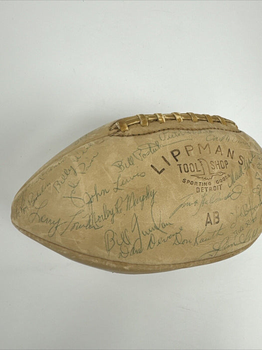 1953 Michigan State Spartans NCAA Champs Team Signed Football Beckett COA