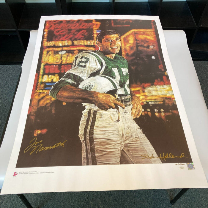 Joe Namath Signed 28x40 Broadway Joe Artist Proof Stephen Holland JSA COA