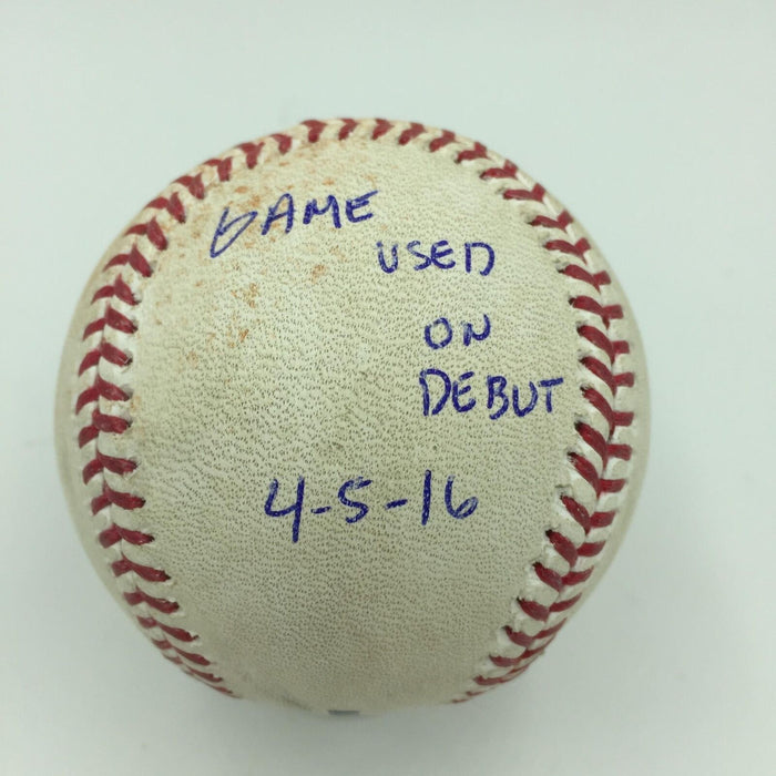 Aledmys Diaz MLB Debut Signed Game Used Baseball JSA + MLB Authentic