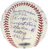 Bob Feller Signed Heavily Inscribed Career STAT Baseball Beckett Certified