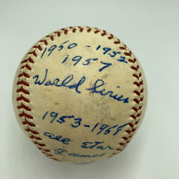 Bill McKinley Umpire Signed Inscribed Baseball World Series All Star Game JSA