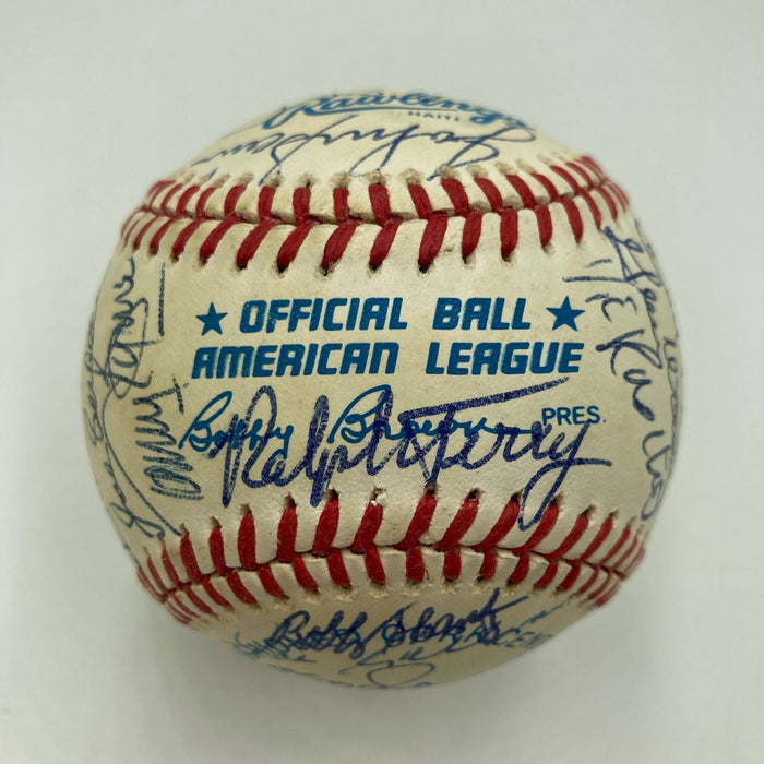 Mickey Mantle Joe Dimaggio New York Yankees Greats Signed Baseball 35 Sigs JSA