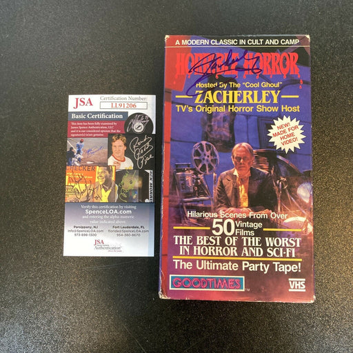 John Zacherle Signed Autographed Horrible Horror VHS Movie With JSA COA