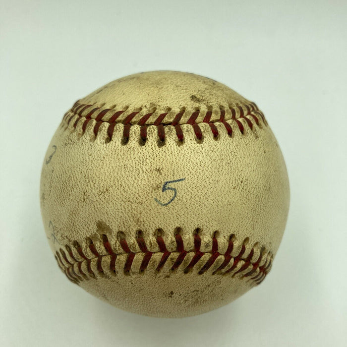 Mickey Lolich Signed Career Win No. 43 Final Out Game Used Baseball Beckett COA