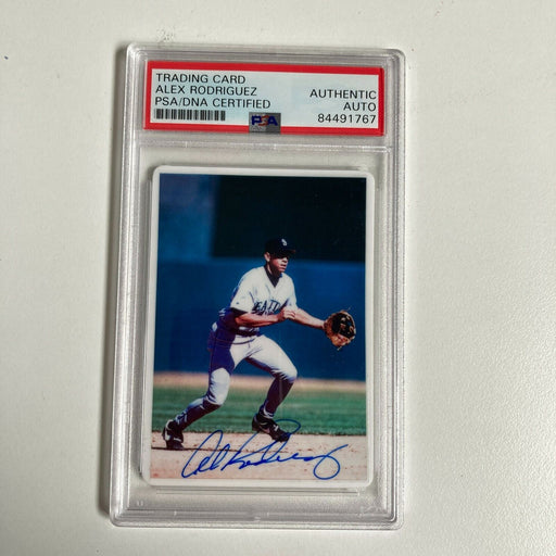 1996 Alex Rodriguez Rookie Signed Memorable Moments Porcelain Baseball Card PSA