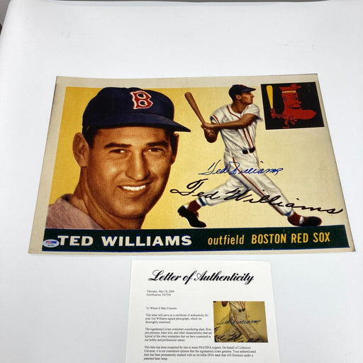 Ted Williams Signed 1955 Topps Large 12x20 Photo PSA DNA COA
