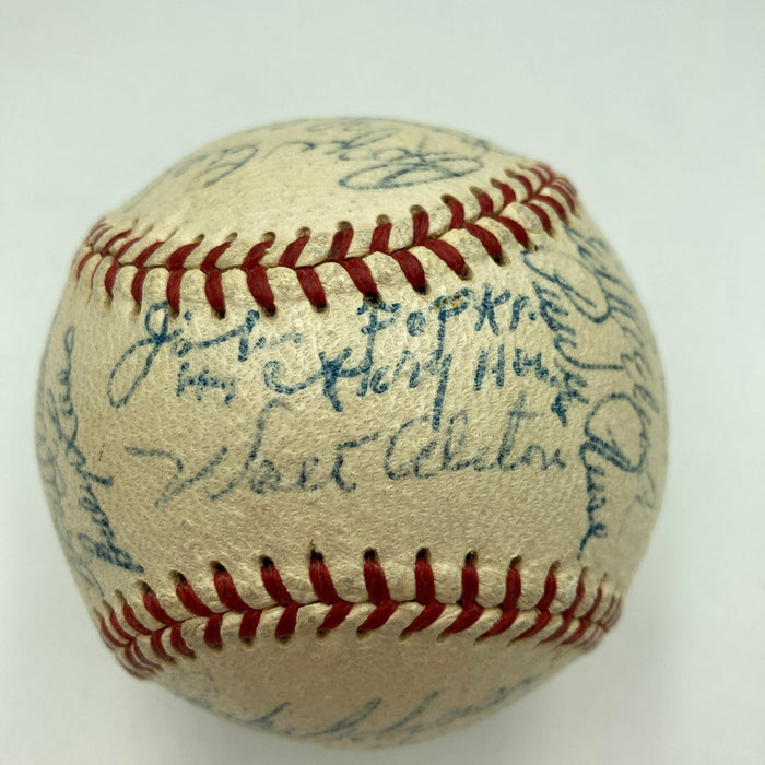 1955 Brooklyn Dodgers W.S. Champs Team Signed Baseball Jackie Robinson JSA COA