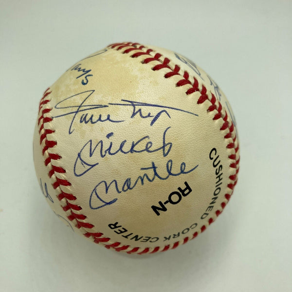 Mickey Mantle Willie Mays Aaron 500 Home Run Signed Baseball PSA DNA