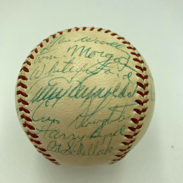 1954 New York Yankees Team Signed American League Baseball Mickey Mantle JSA COA