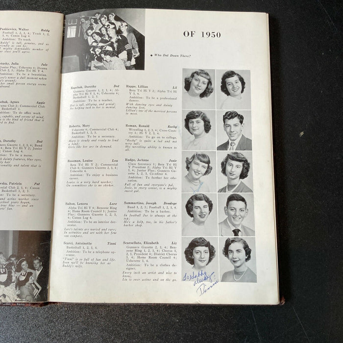 Bobby Vinton Signed Original 1950 Canon Log High School Yearbook Many Signature