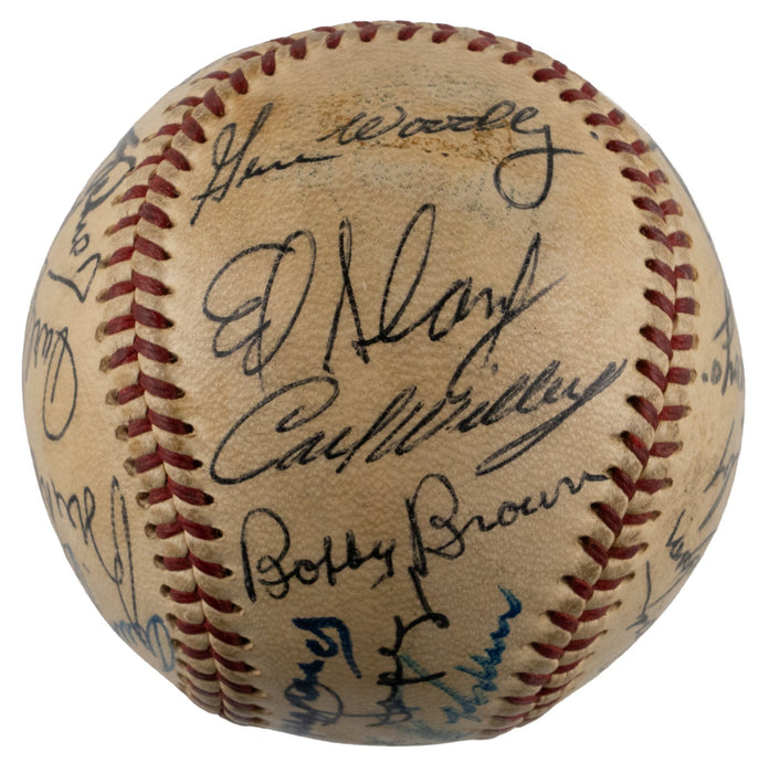 New York Yankees Giants Dodgers 1920's-1950's Legends Multi Signed Baseball JSA
