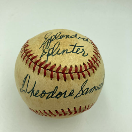 Ted Williams "The Splendid Splinter" Full Name Signed Baseball PSA DNA COA