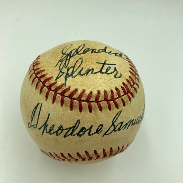 Ted Williams "The Splendid Splinter" Full Name Signed Baseball PSA DNA COA