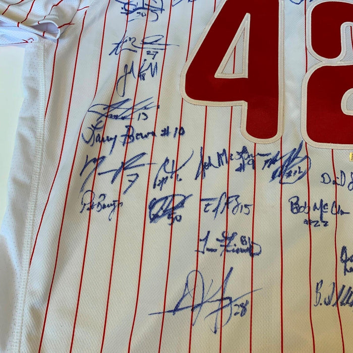 2016 Philadelphia Phillies Team Signed Jackie Robinson Day Jersey MLB Authentic