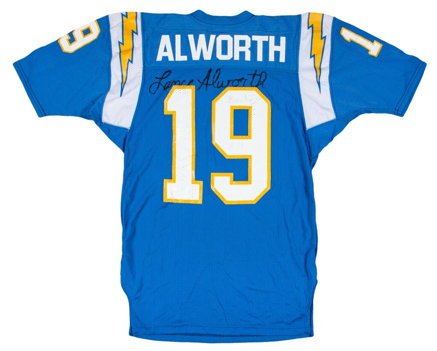 Lance Alworth Signed 1994 San Diego Chargers Game Model Jersey JSA COA