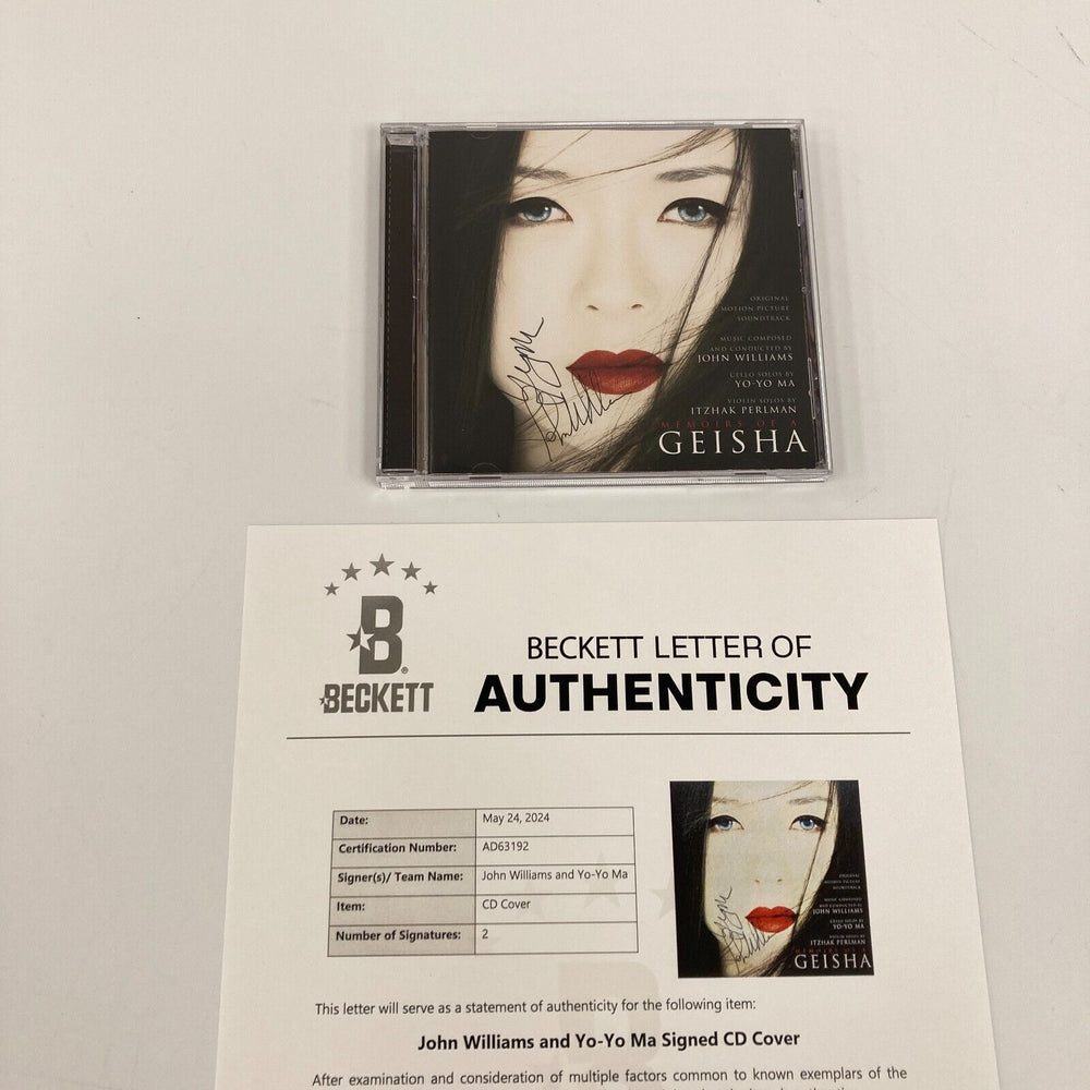 John Williams Composer & Yo-Yo Ma Signed Memoirs of a Geisha CD Beckett COA