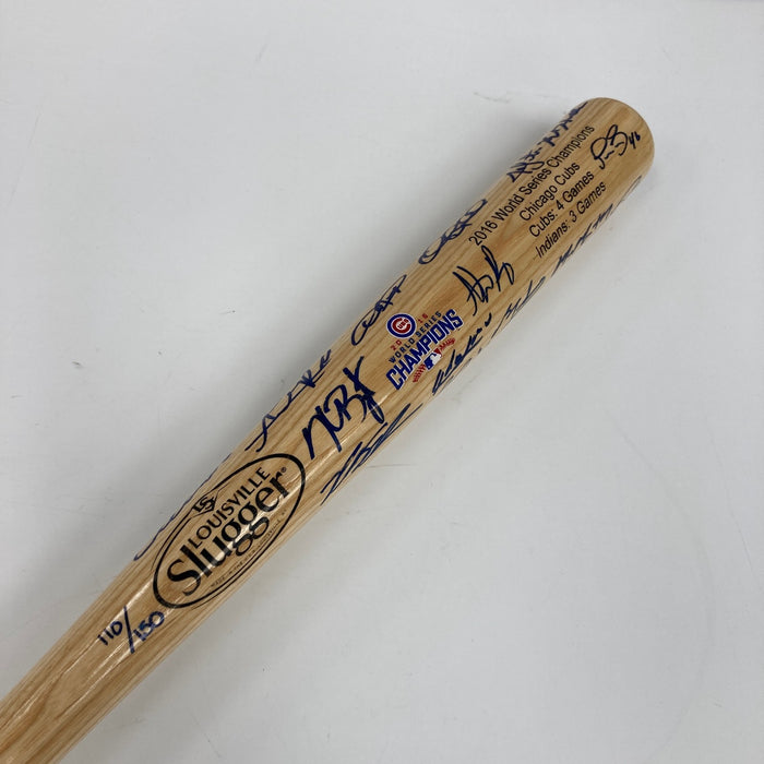 2016 Chicago Cubs World Series Champs Team Signed Baseball Bat MLB & Fanatics
